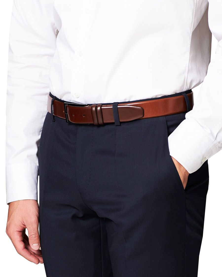 Homme | BOSS Carmello Leather Belt 3,5 cm Medium Brown | BOSS BLACK | BOSS Carmello Leather Belt 3,5 cm Medium Brown