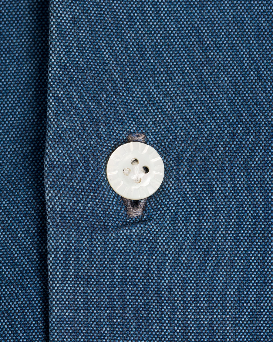 Homme | Chemises | Barba Napoli | Dandylife Denim Slim Fit Shirt Dark Wash