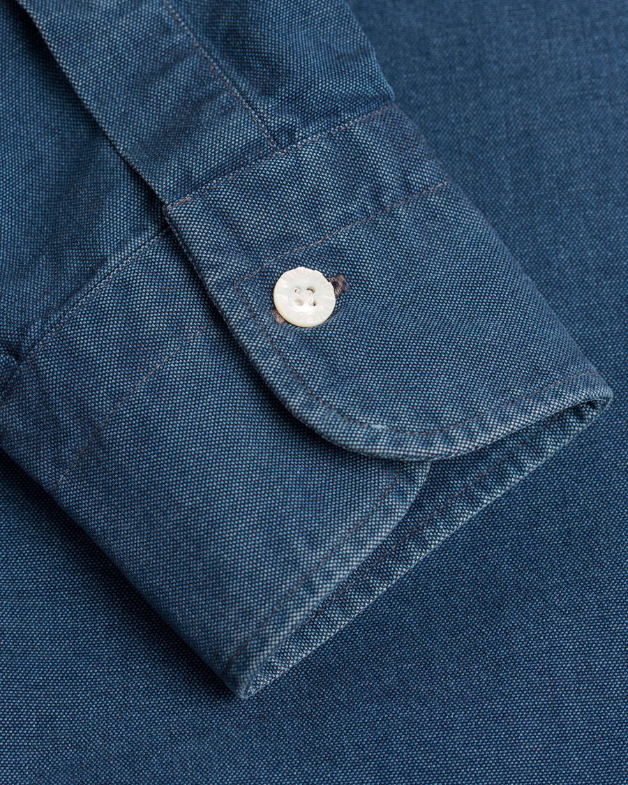 Homme | Chemises | Barba Napoli | Dandylife Denim Slim Fit Shirt Dark Wash