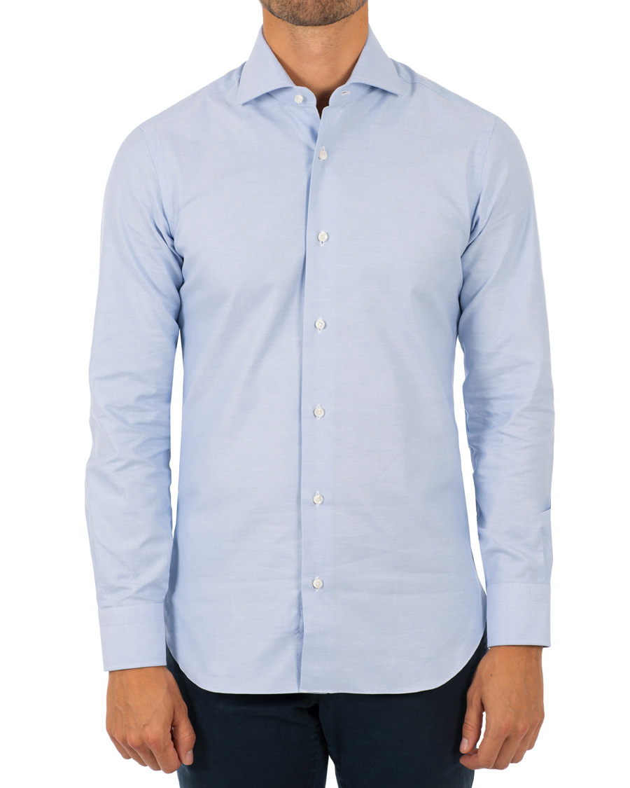 Homme | Chemises | Barba Napoli | Slim Fit Oxford Shirt Blue