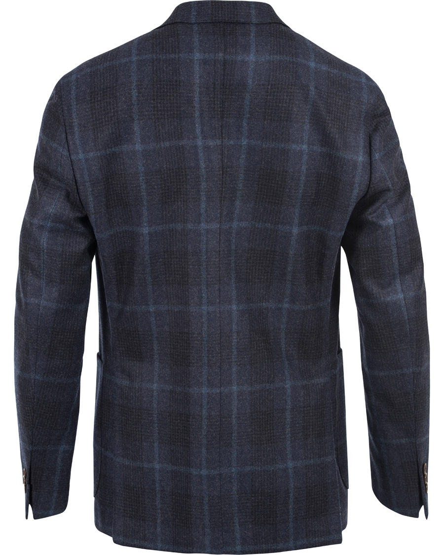 Heren | Blazers | Boglioli | Dover Patch Pocket Glenncheck Wool Blazer Navy