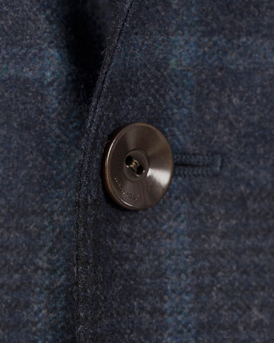 Heren | Blazers | Boglioli | Dover Patch Pocket Glenncheck Wool Blazer Navy