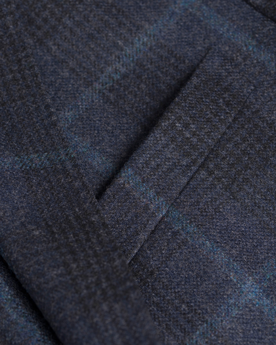 Heren | Blazers | Boglioli | Dover Patch Pocket Glenncheck Wool Blazer Navy