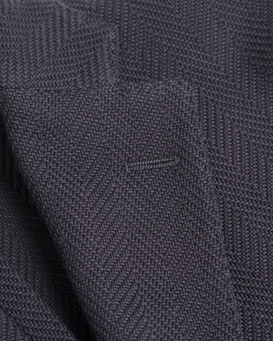 Heren | Blazers | Boglioli | Dover Patch Pocket Herringbone Blazer Navy