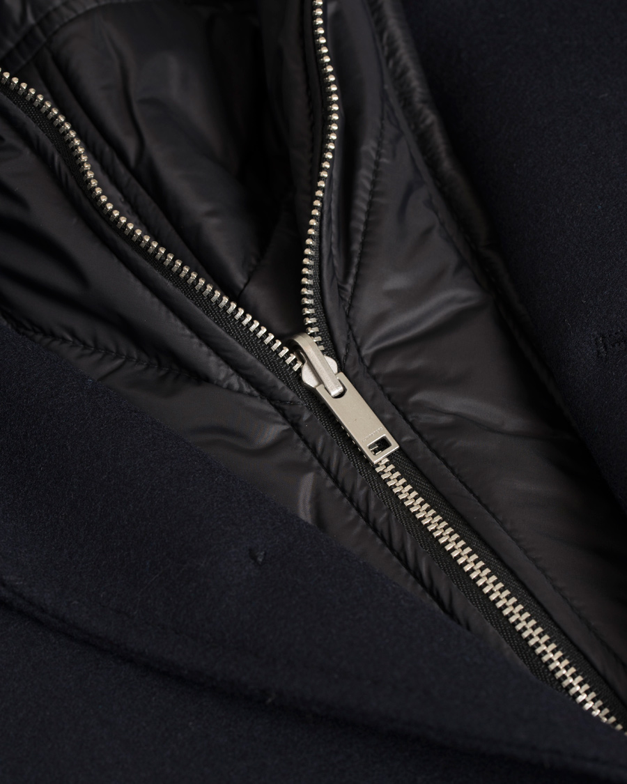 Homme | Manteaux Et Vestes | J.Lindeberg | Gavin 56 Stand Up Collar Melton Coat Dark Navy