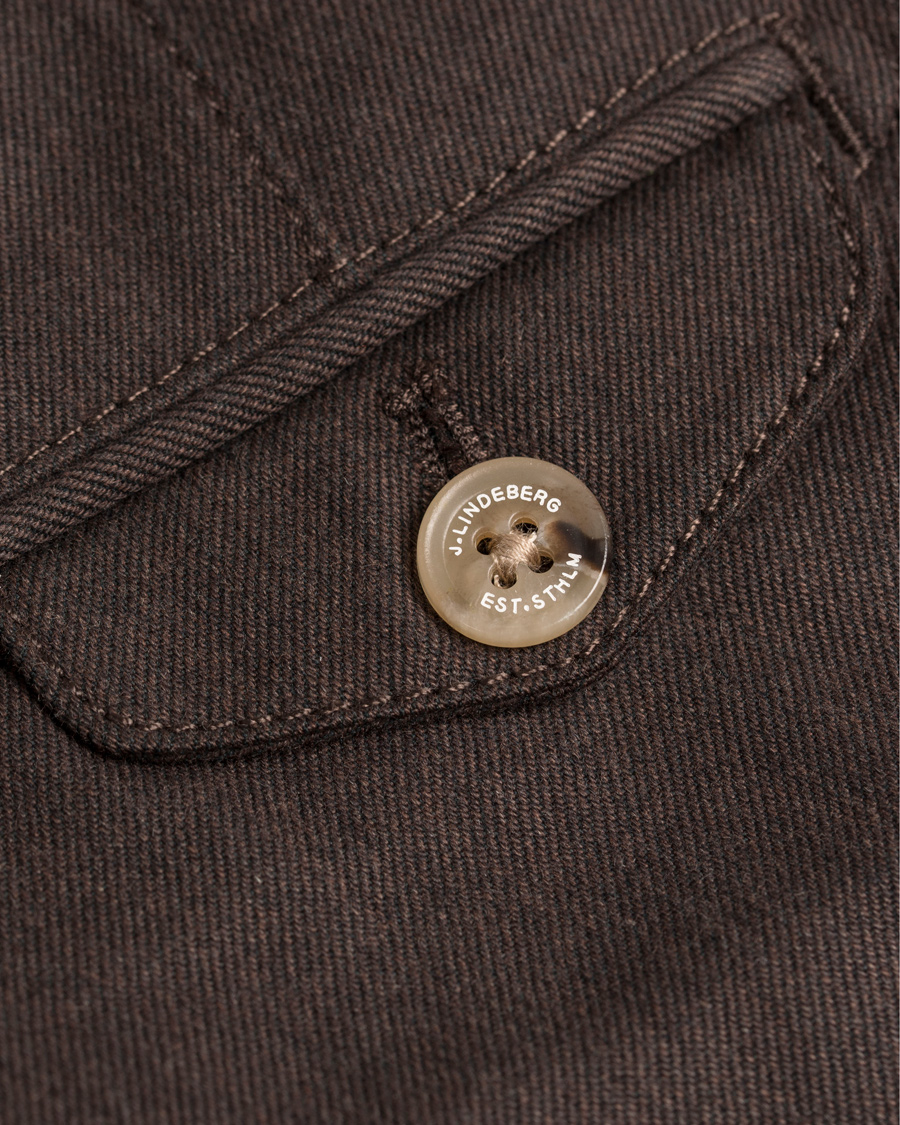 Homme | Pantalons | J.Lindeberg | Chaze Flannel Twill Chino Dirt Brown