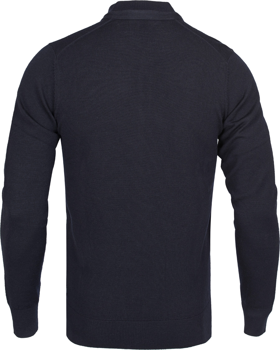 Homme | Pulls Et Tricots | J.Lindeberg | Henri Merino Button Pullover Dark Navy