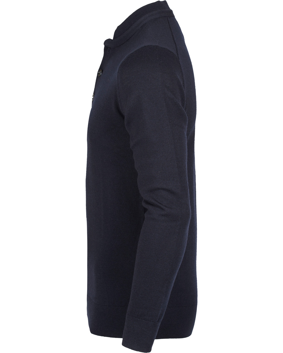 Homme | Pulls Et Tricots | J.Lindeberg | Henri Merino Button Pullover Dark Navy