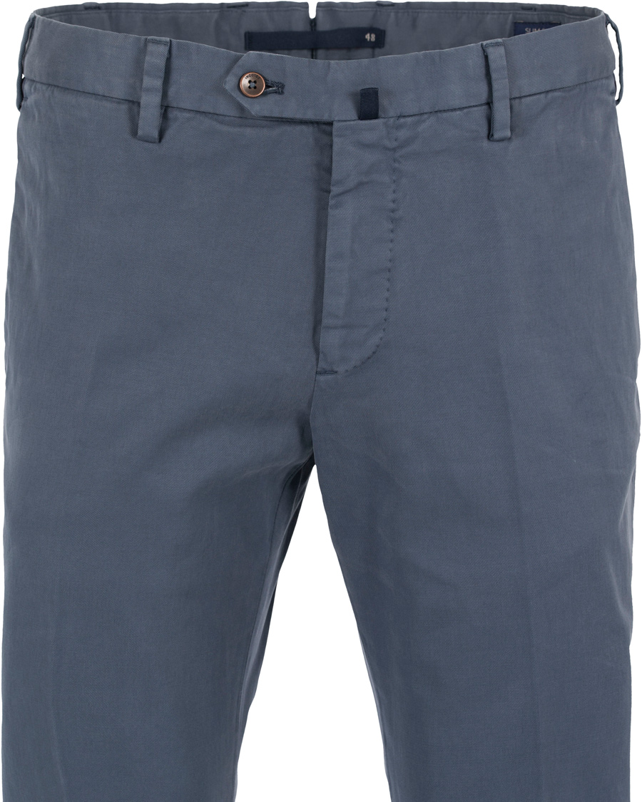 Homme | Pantalons | Incotex | Slim Fit Comfort Chino Blue