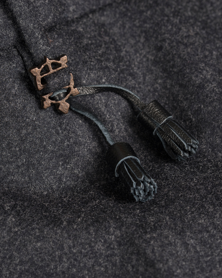 Homme | Pantalons | Incotex | Super 100's Flannel Trousers Dark Grey