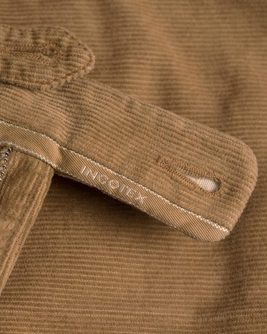 Heren | Broeken | Incotex | Garment Dyed Corduroy Trousers Light Brown