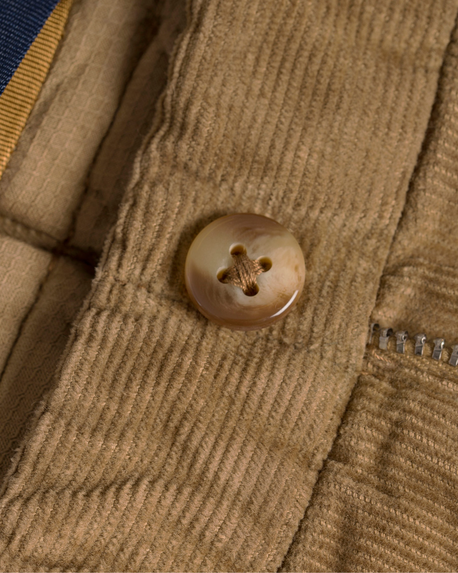 Heren | Broeken | Incotex | Garment Dyed Corduroy Trousers Light Brown