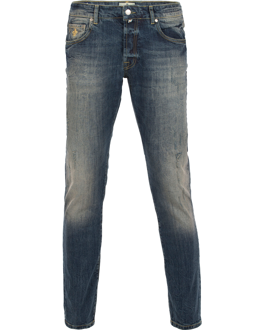 Homme | Jeans | Morris | Steve Vintage Jeans Dar Wash Blue Hole