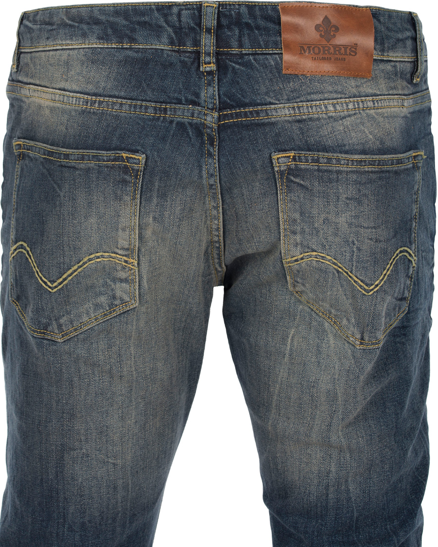 Homme | Jeans | Morris | Steve Vintage Jeans Dar Wash Blue Hole