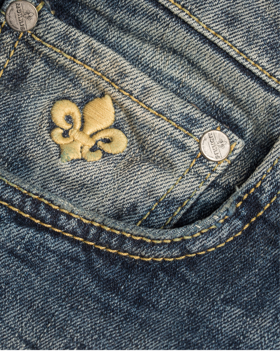 Homme | Jeans | Morris | Steve Vintage Jeans Dar Wash Blue Hole