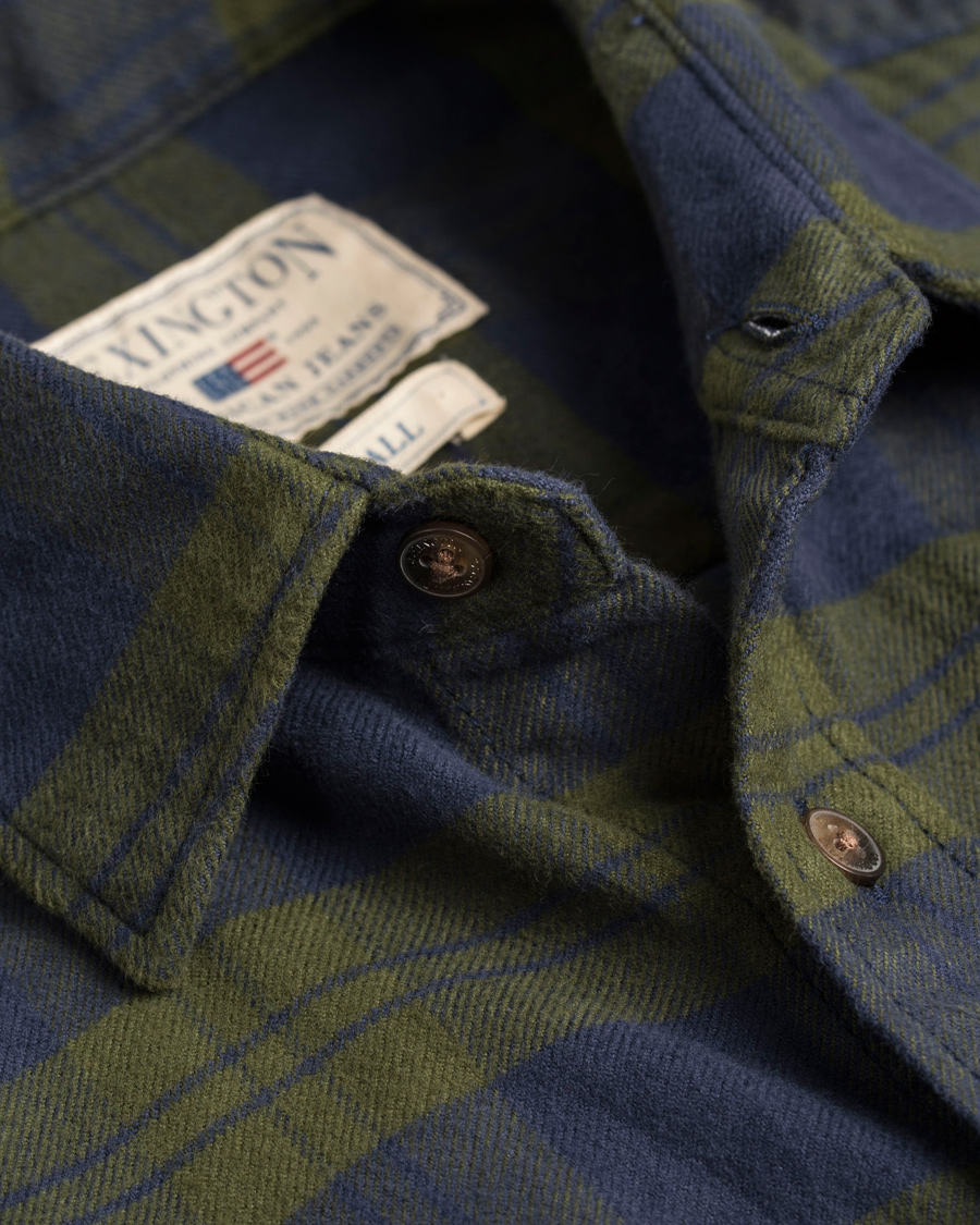 Homme | Chemises | Lexington | Philip Flannel Shirt Green/Blue Check