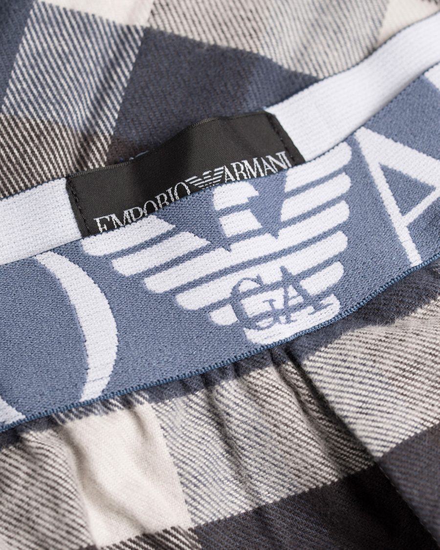 Homme | Sous-Vêtements Et Chaussettes | Emporio Armani | Flannel Pyjama Set Asphalt Grey/Check