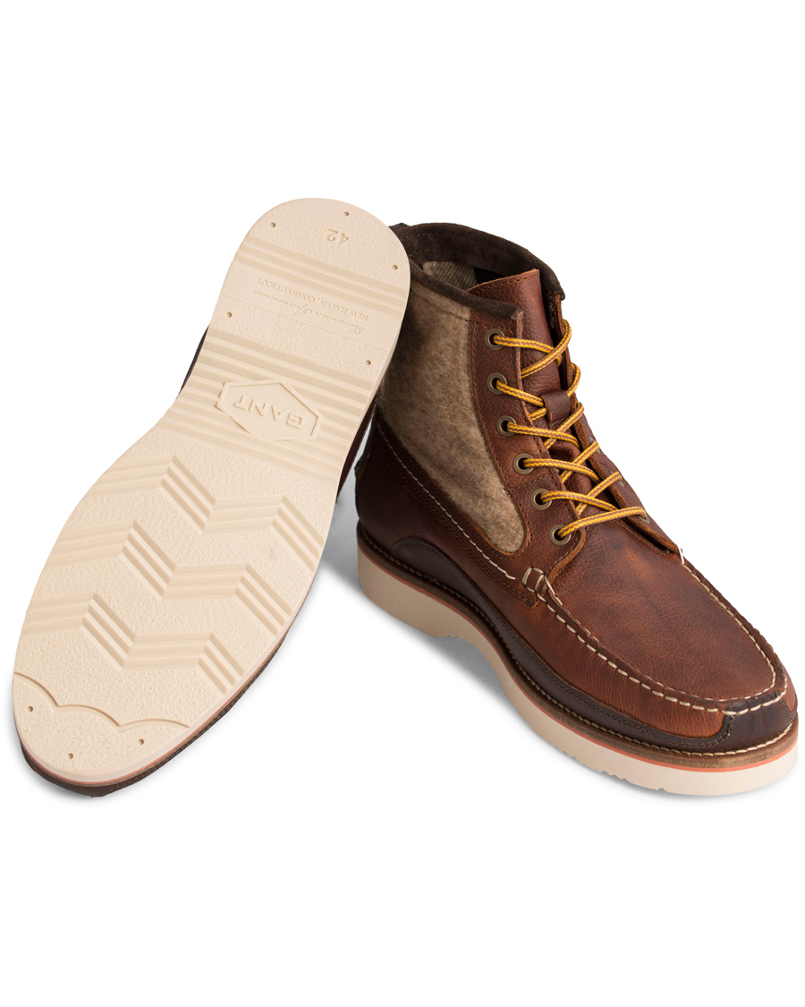 Homme | GANT Huck Boot Calf Textile Cognac | GANT | Huck Boot Calf Textile Cognac
