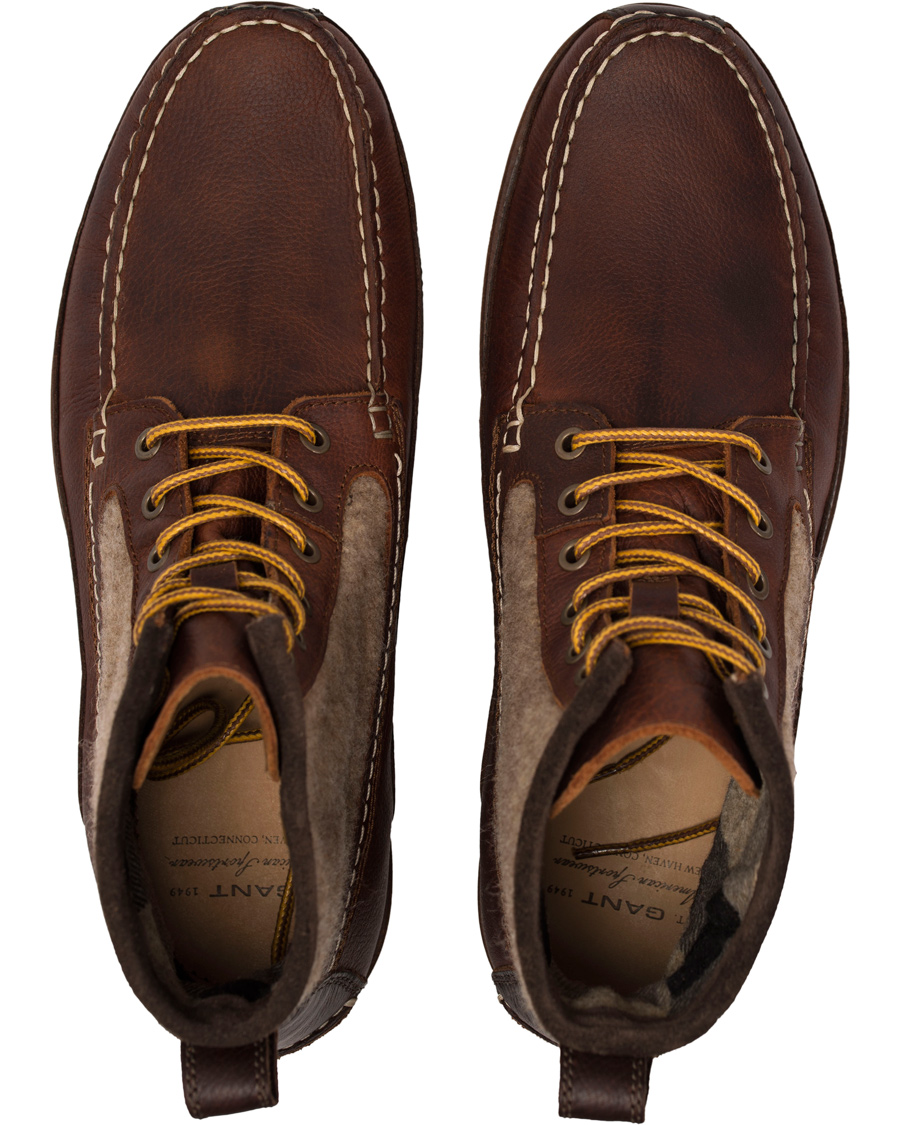 Homme | GANT Huck Boot Calf Textile Cognac | GANT | Huck Boot Calf Textile Cognac
