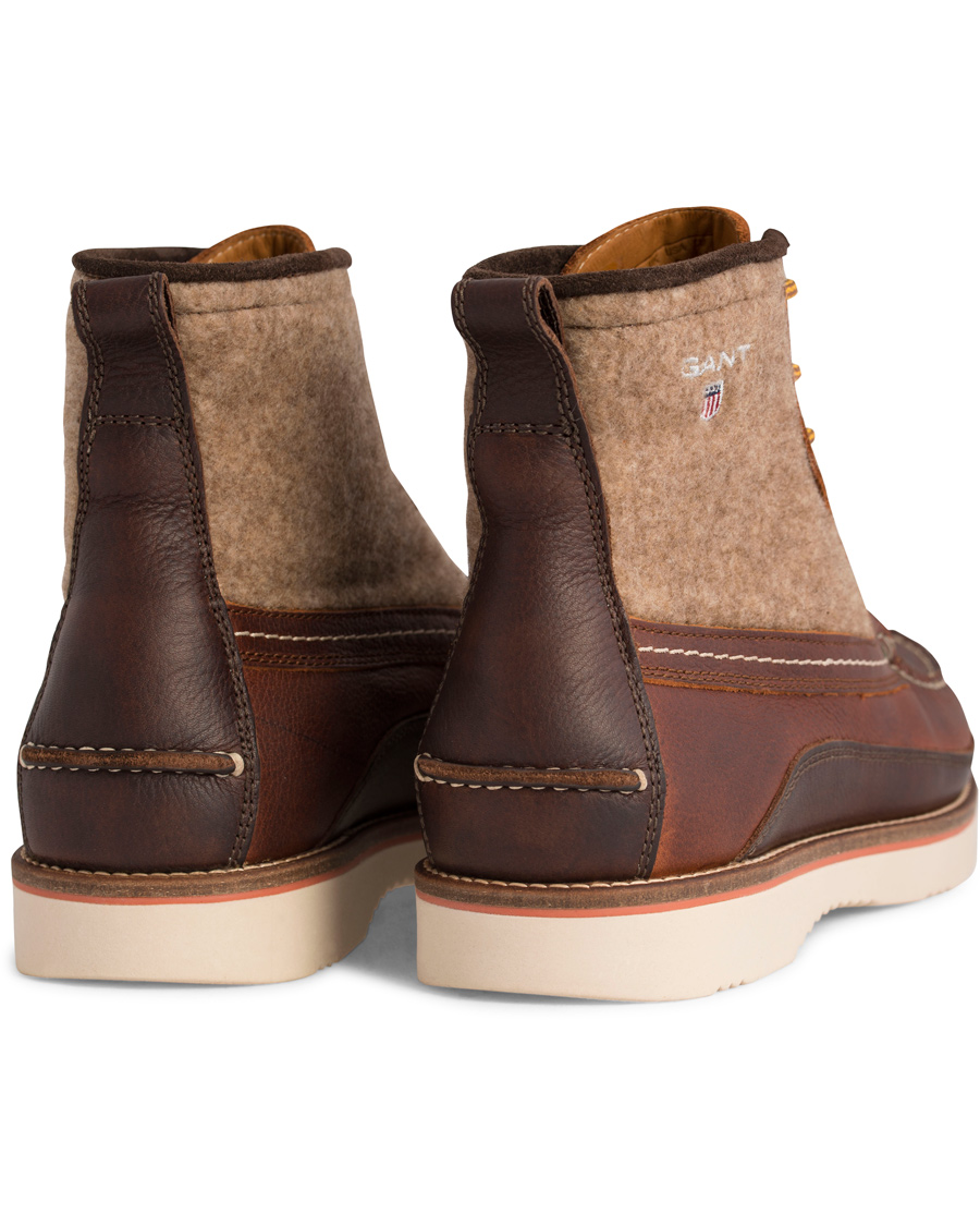 Homme | GANT Huck Boot Calf Textile Cognac | GANT | Huck Boot Calf Textile Cognac