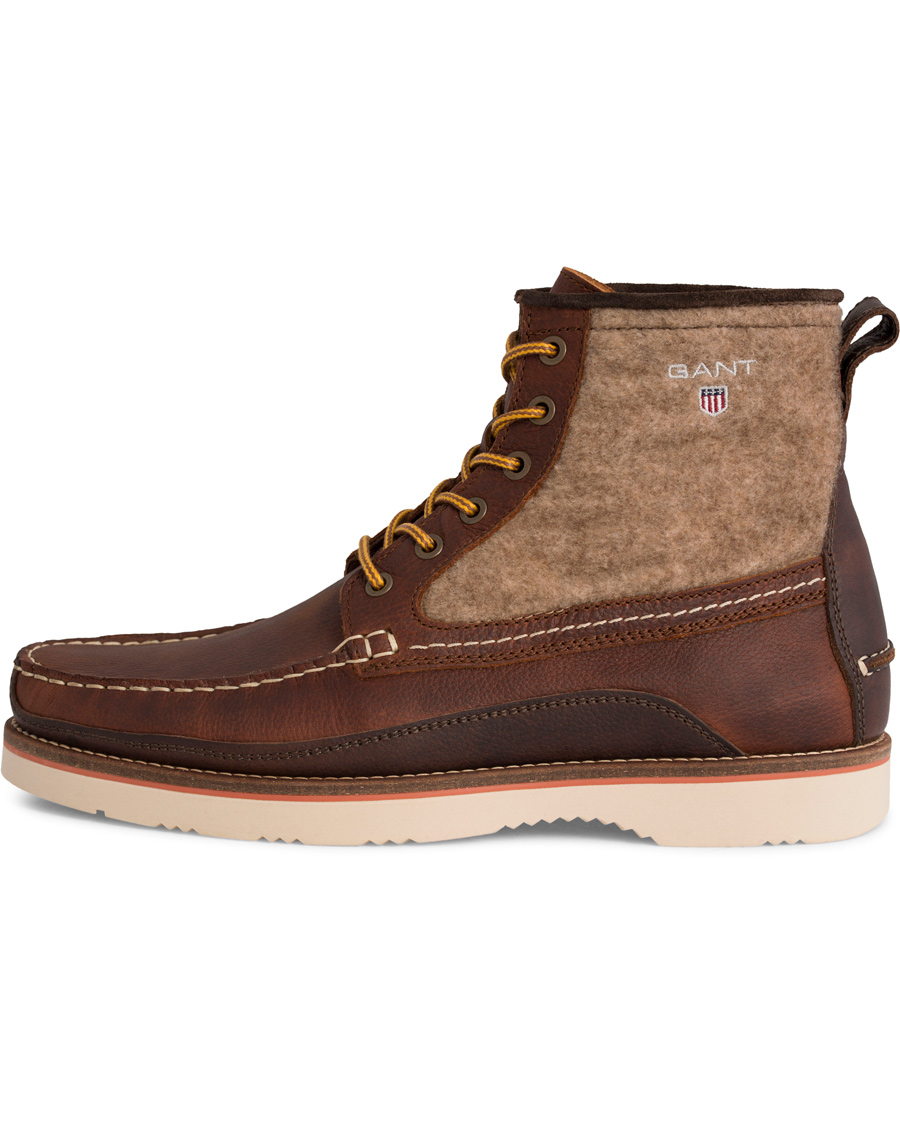 Homme | GANT Huck Boot Calf Textile Cognac | GANT | Huck Boot Calf Textile Cognac