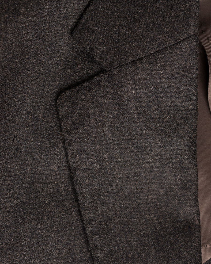 Homme | Blazers | Oscar Jacobson | Einar Flannel Blazer Dark Brown 46