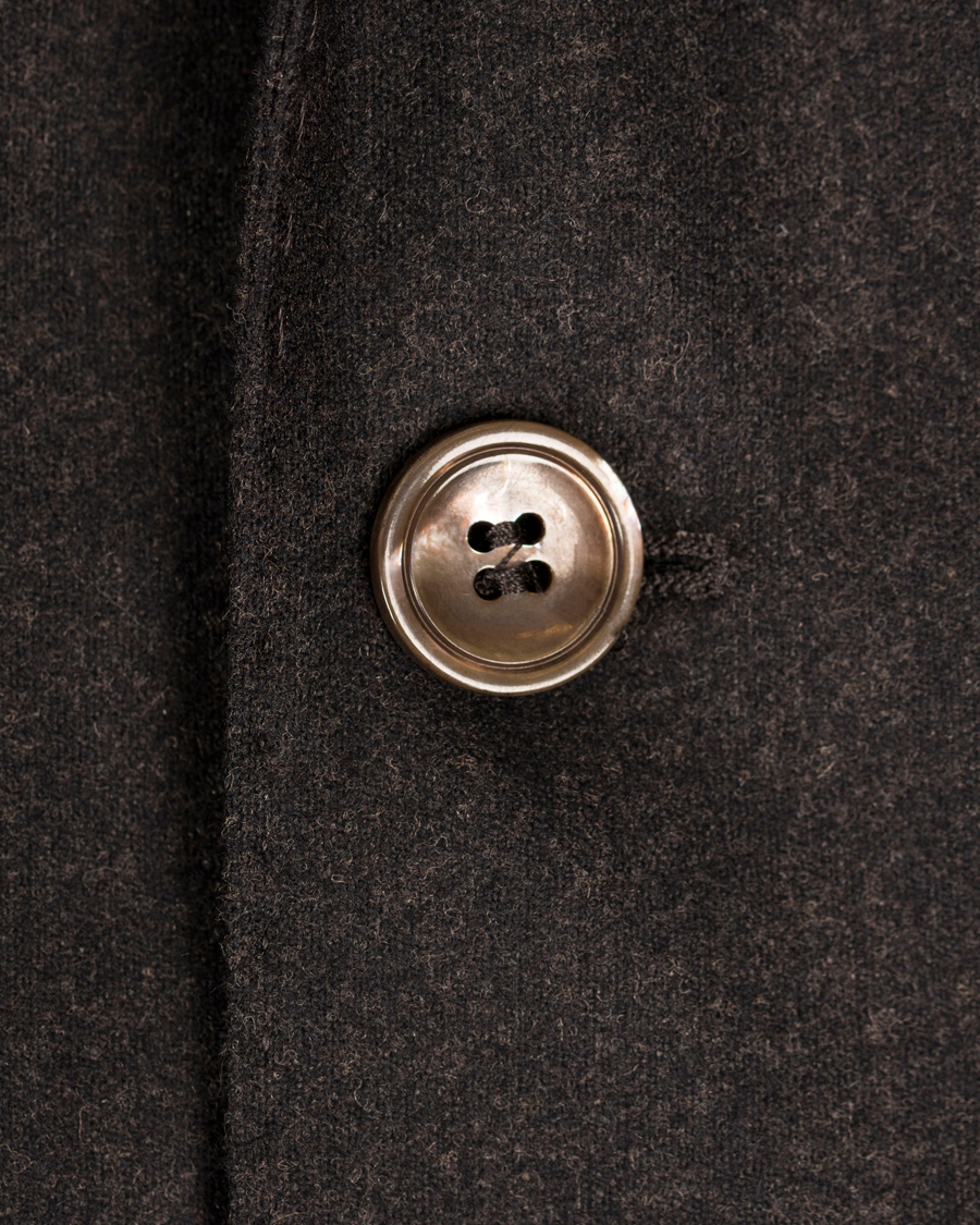 Homme | Blazers | Oscar Jacobson | Einar Flannel Blazer Dark Brown 46