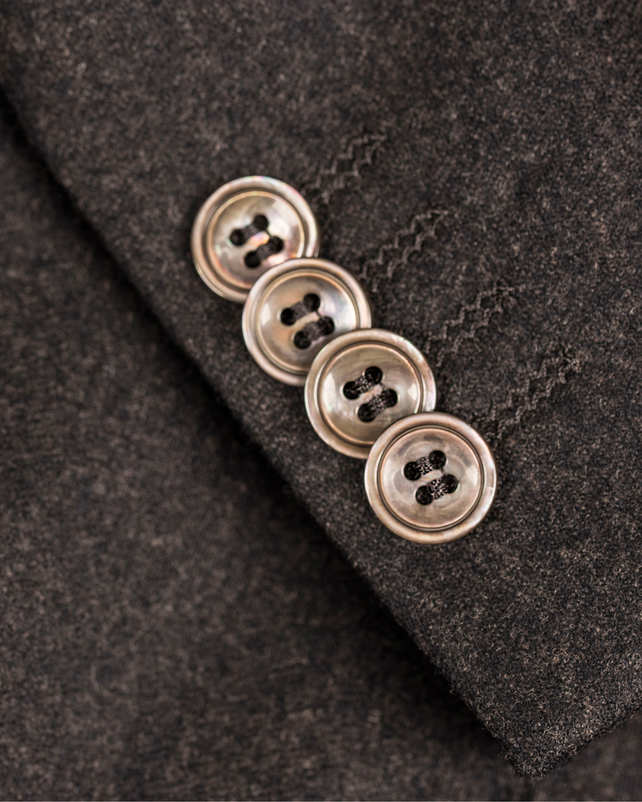 Homme | Blazers | Oscar Jacobson | Einar Flannel Blazer Dark Brown 46