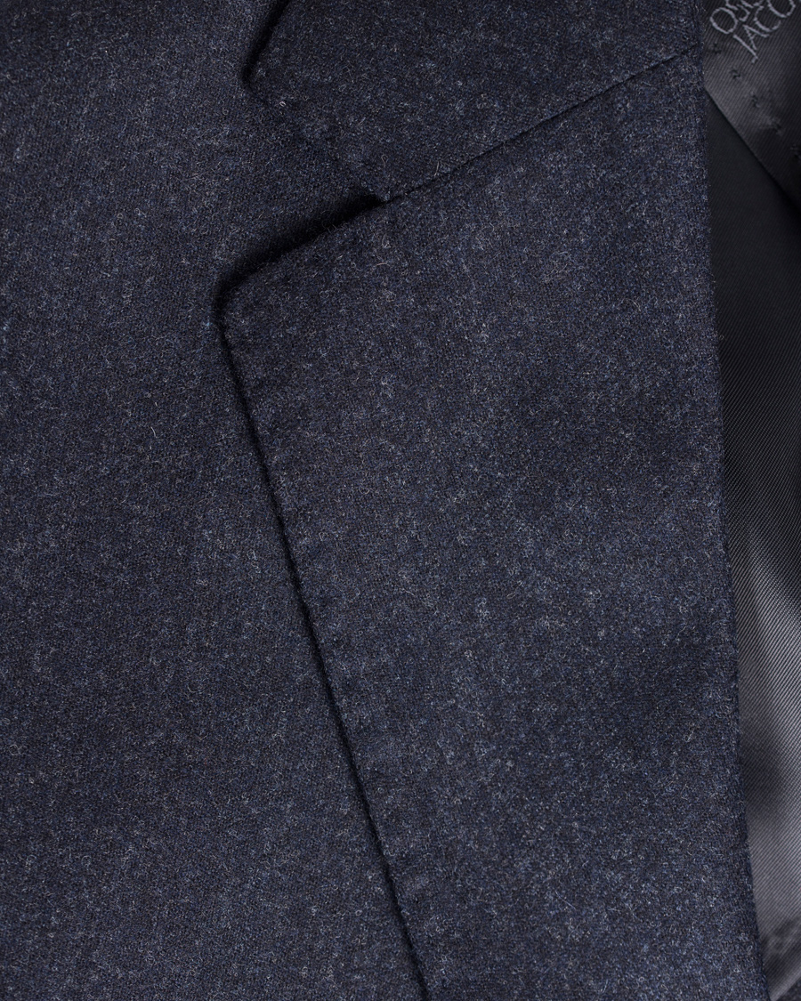 Homme | Blazers | Oscar Jacobson | Einar Flannel Blazer Ink Blue