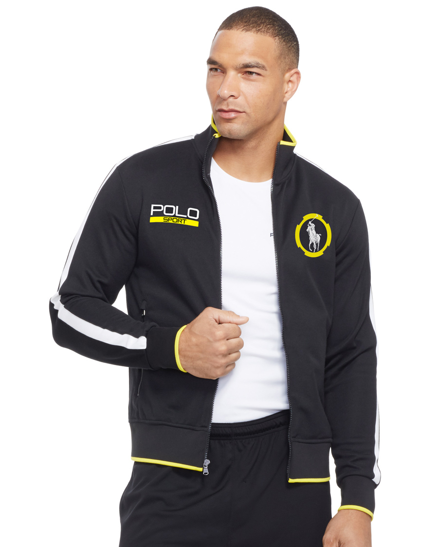 Heren | Truien | Polo Sport Ralph Lauren | Track Fleece Zip Jacket Polo Black