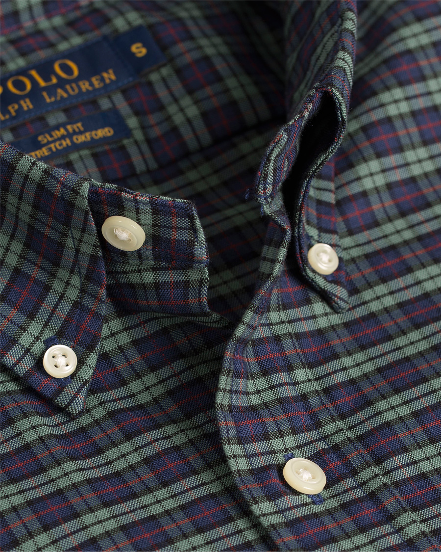 Heren | Overhemden | Polo Ralph Lauren | Slim Fit Stretch Oxford Shirt Artichoke/Plum
