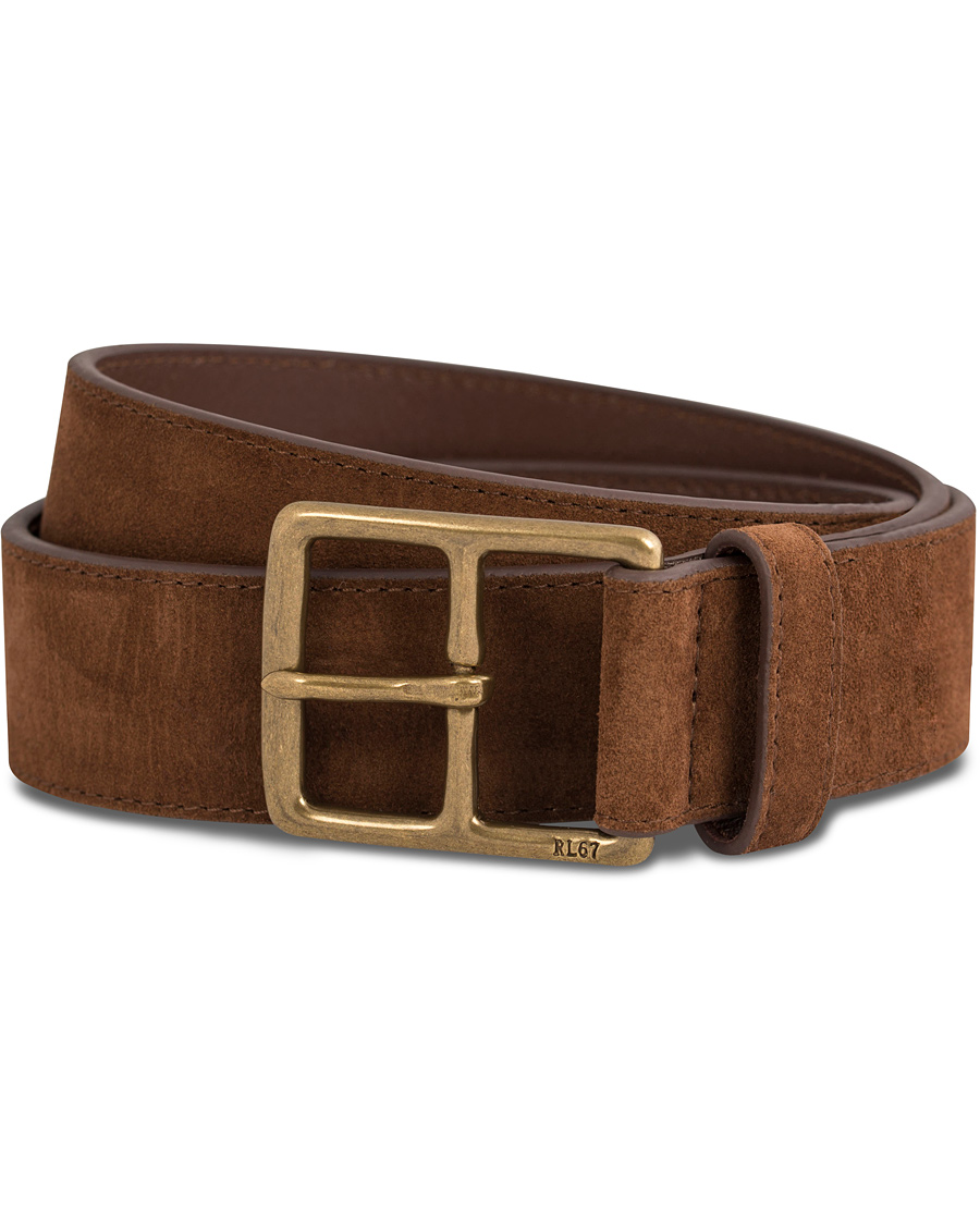 Homme | Polo Ralph Lauren Heritage Suede Belt Dark Brown | Polo Ralph Lauren | Heritage Suede Belt Dark Brown