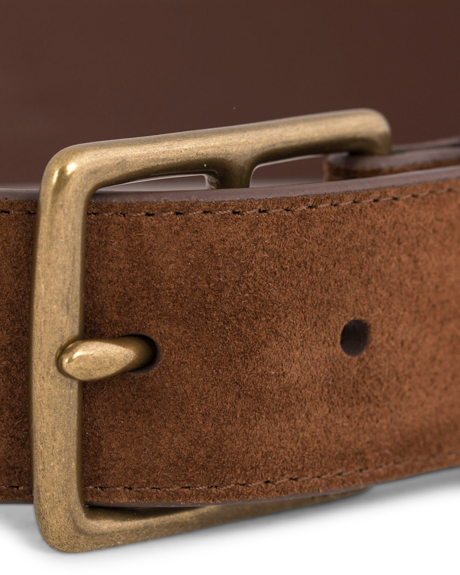 Homme | Polo Ralph Lauren Heritage Suede Belt Dark Brown | Polo Ralph Lauren | Heritage Suede Belt Dark Brown