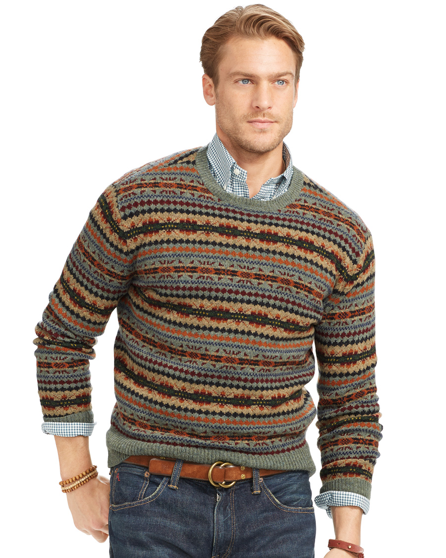 Homme | Pulls Et Tricots | Polo Ralph Lauren | Crew Neck Wool Sweater Lovat Fair Isle
