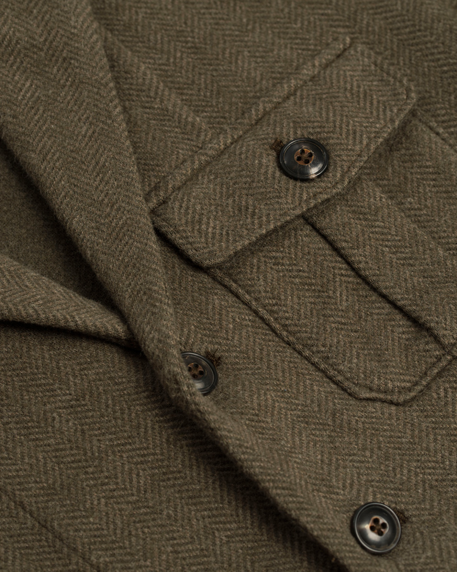 Homme | Pulls Et Tricots | Polo Ralph Lauren | Herringbone Shawl Cardigan Olive