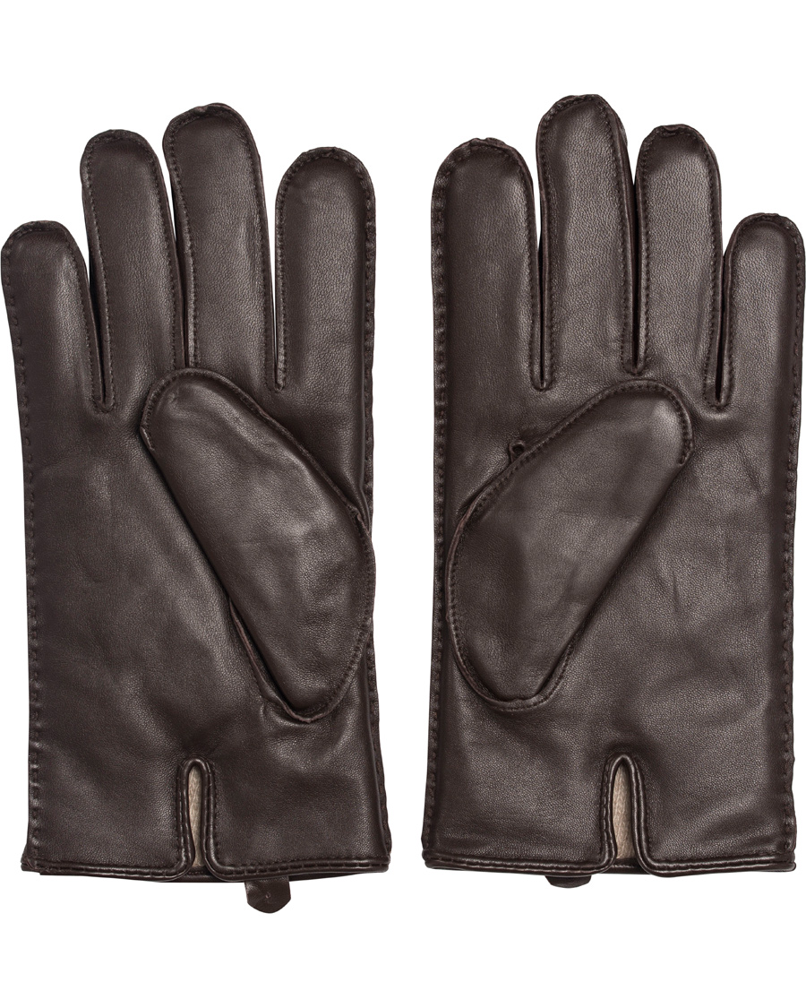 Homme | Polo Ralph Lauren Cashmere Lined Leather Glove Circuit Brown | Polo Ralph Lauren | Cashmere Lined Leather Glove Circuit Brown