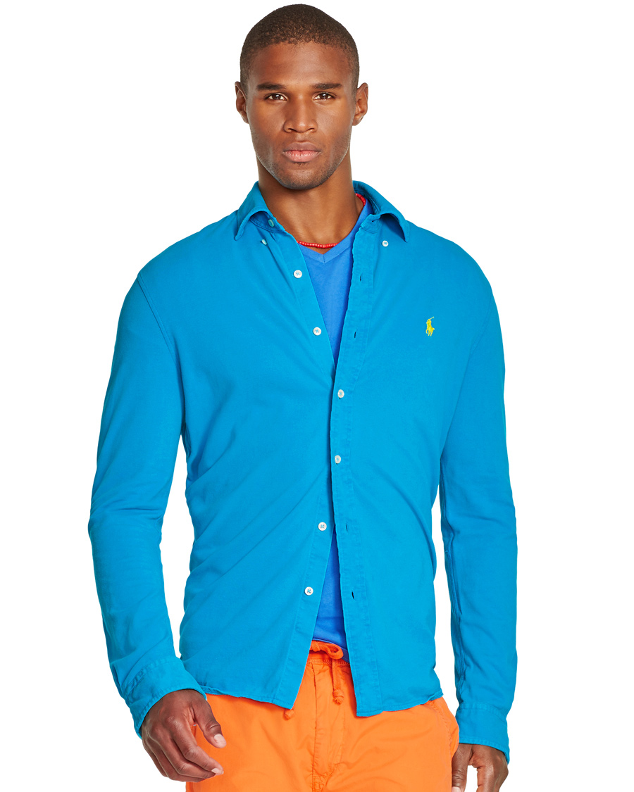Homme | Chemises | Polo Ralph Lauren | Featherweight Jersey Shirt Atomic Blue