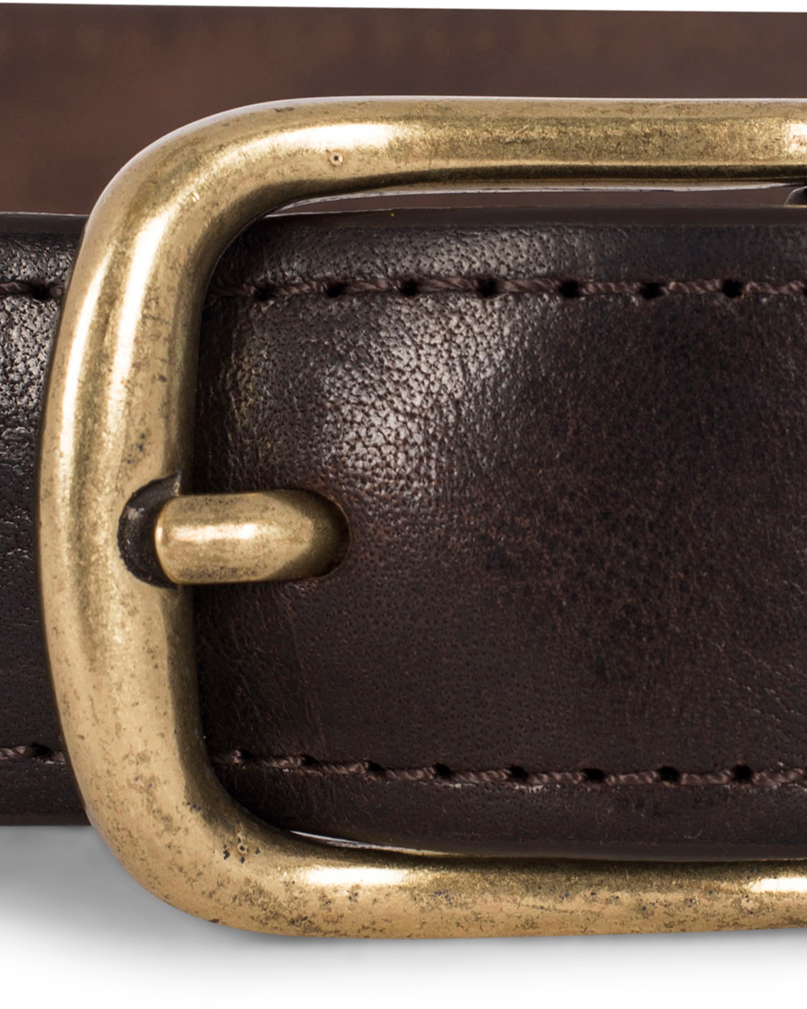 Homme | Morris Leather 3,5 cm Jeans Belt Dark Brown | Morris | Leather 3,5 cm Jeans Belt Dark Brown