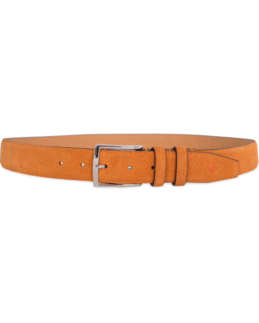 Homme | Morris Suede 3,5 cm Belt Orange | Morris | Suede 3,5 cm Belt Orange