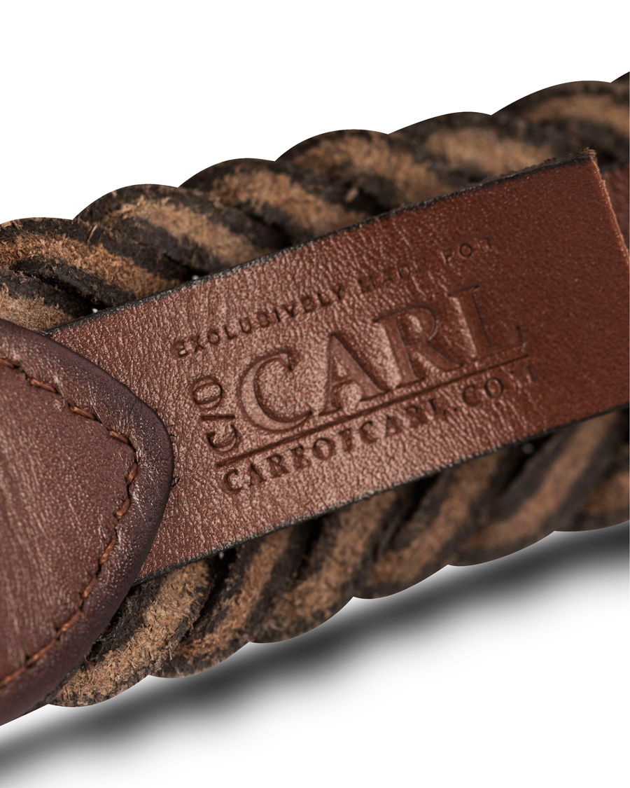 Homme | Morris Braided Belt 3,5 cm Cognac | Morris | Braided Belt 3,5 cm Cognac