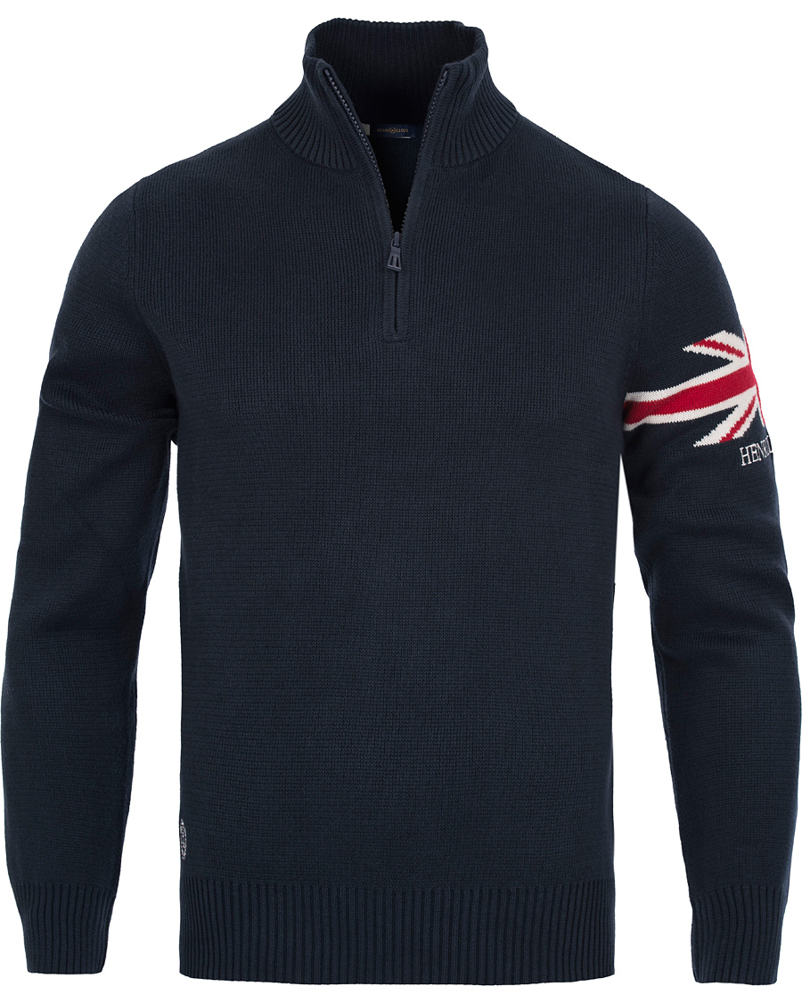 Homme | Pulls Et Tricots | Henri-Lloyd | Henri Lloyd Arley Regular Half Zip Knit Sweater Navy