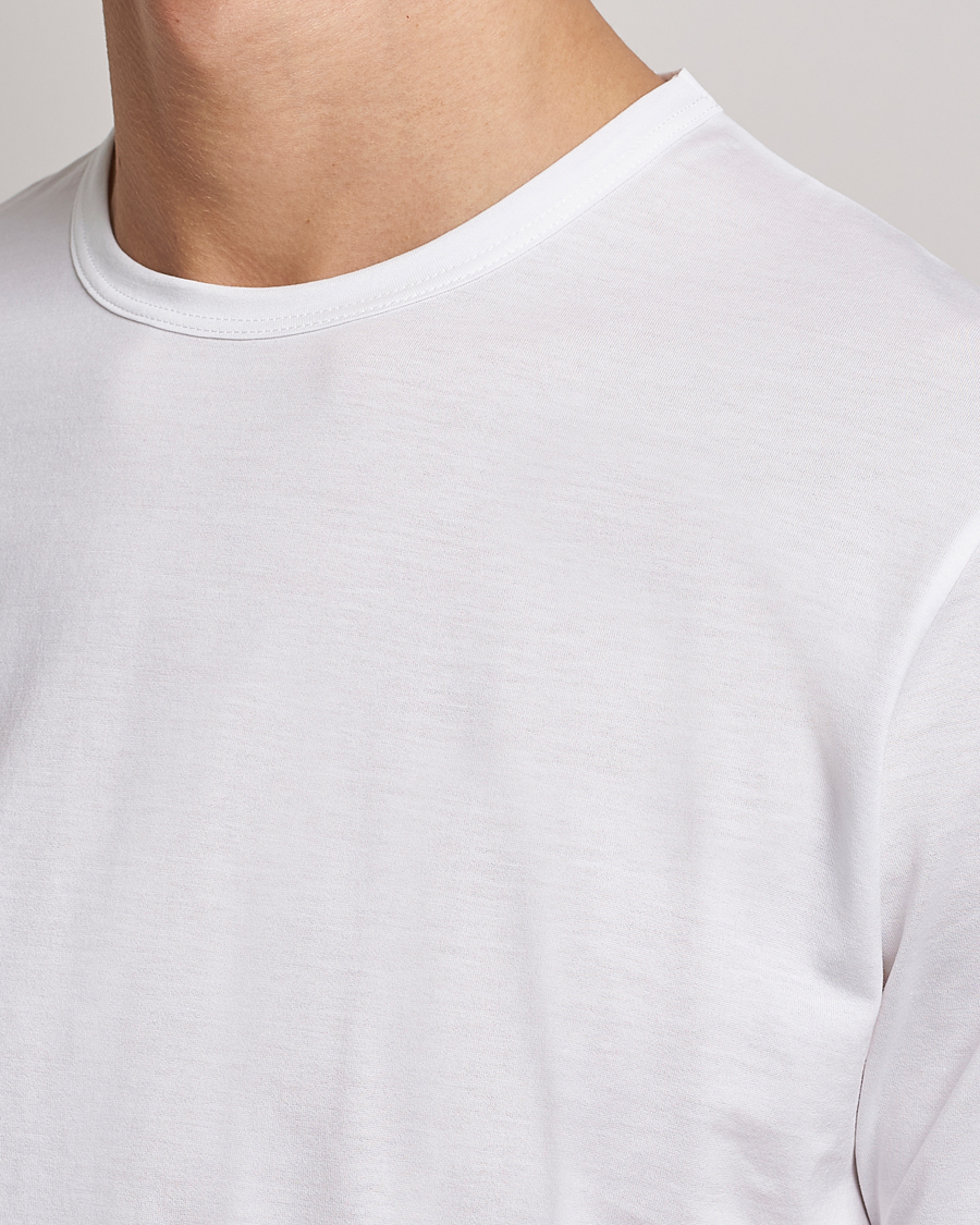 Homme | T-shirts | Sunspel | Crew Neck Q82 Cotton T-Shirt White