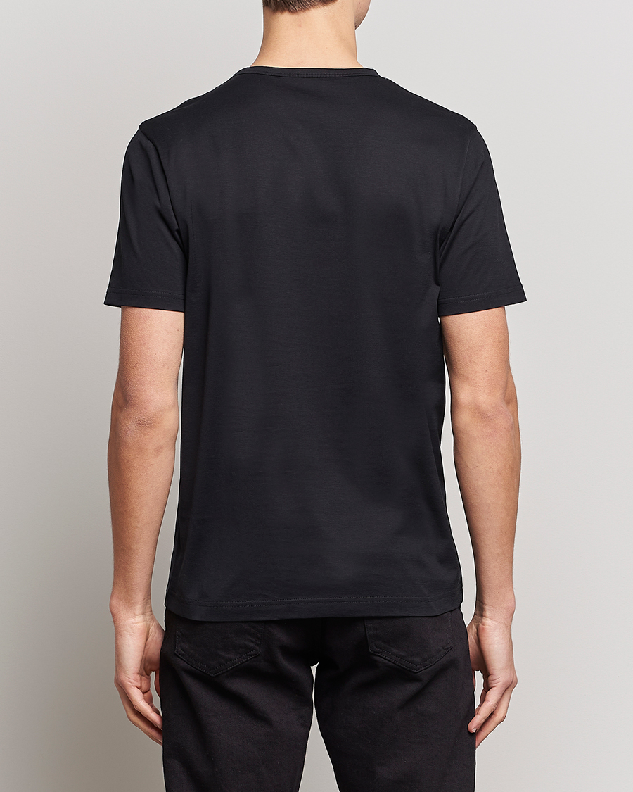 Homme | T-shirts | Sunspel | Crew Neck Q82 Cotton T-Shirt Black
