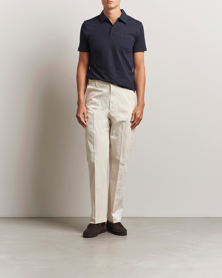 Heren | Polo's | Sunspel | Riviera Polo Shirt Navy