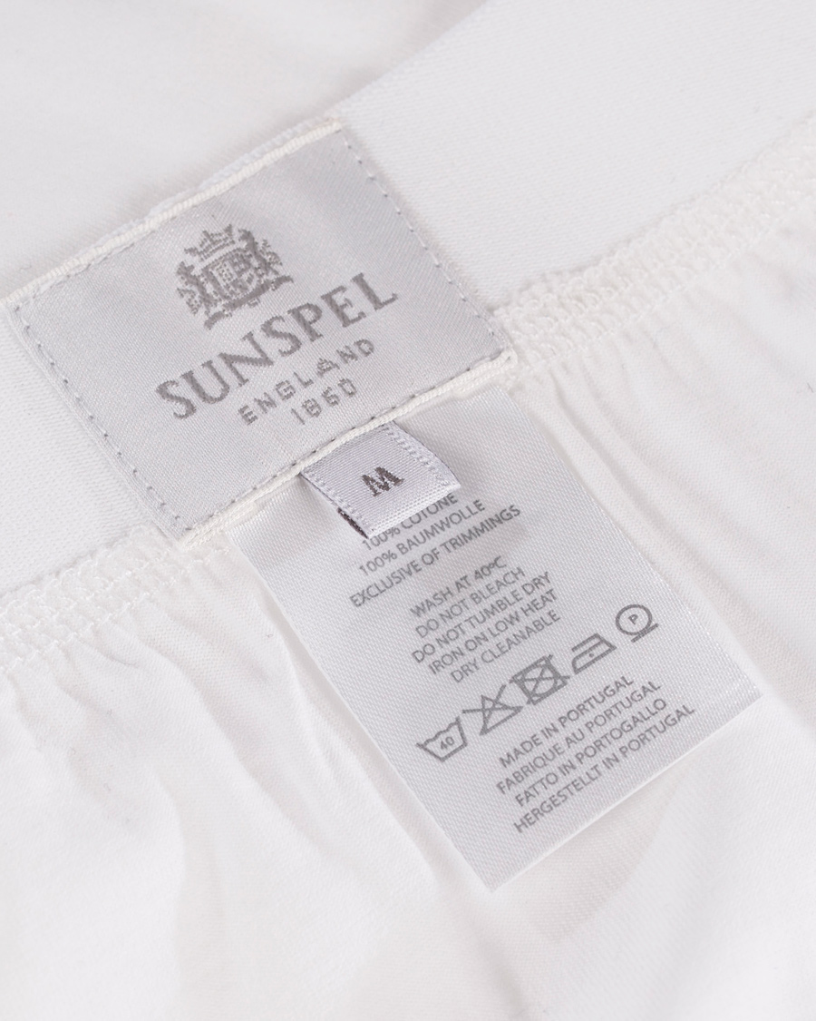 Homme | Sous-Vêtements Et Chaussettes | Sunspel | Superfine Two Button Cotton Short White