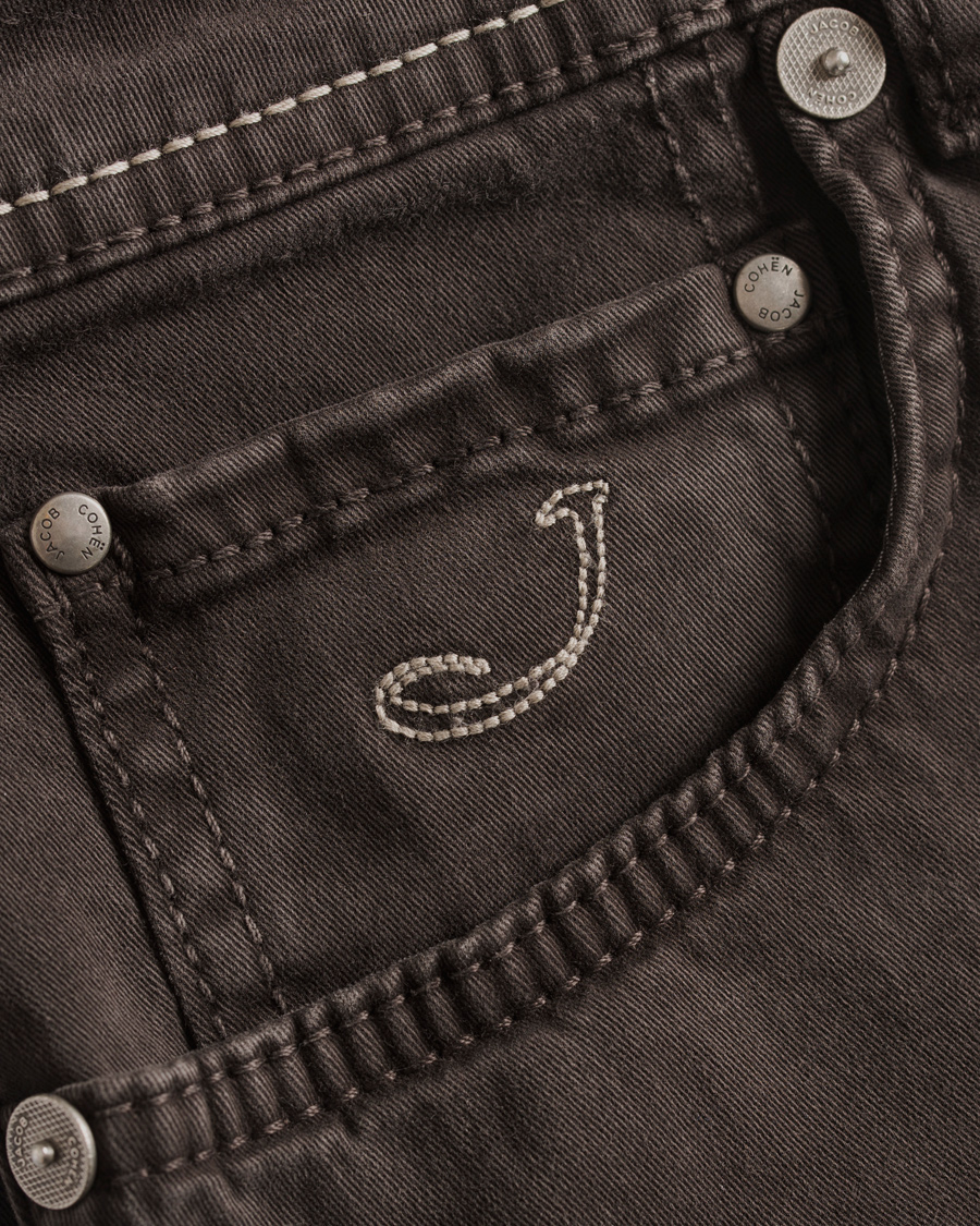 Homme | Pantalons | Jacob Cohën | 622 Slim 5-Pocket Pants Dark Brown