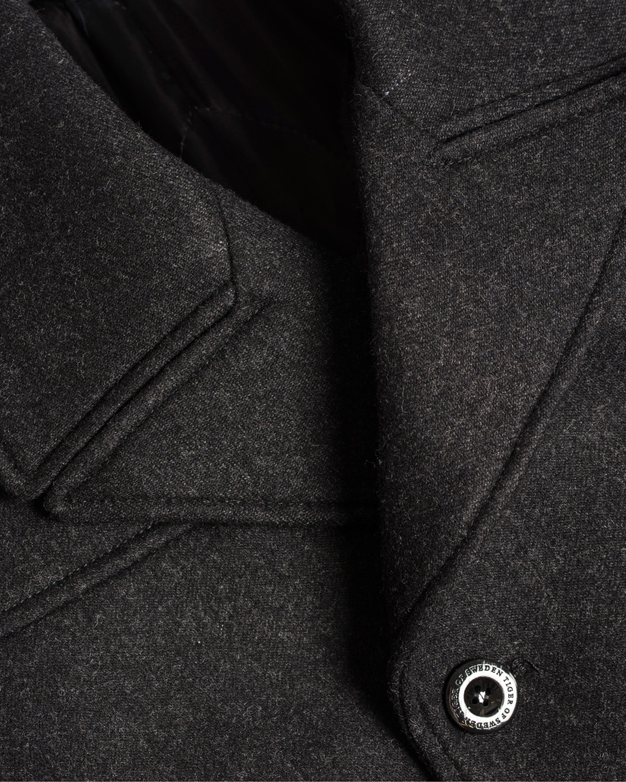 Homme | Manteaux Et Vestes | Tiger of Sweden | Majors 3 Wool Peacoat Dark Grey