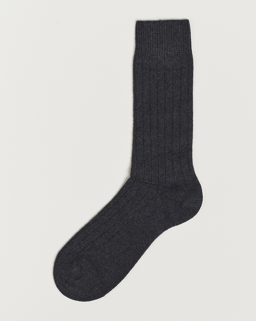 Heren | Ondergoed | Pantherella | Waddington Cashmere Sock Charcoal