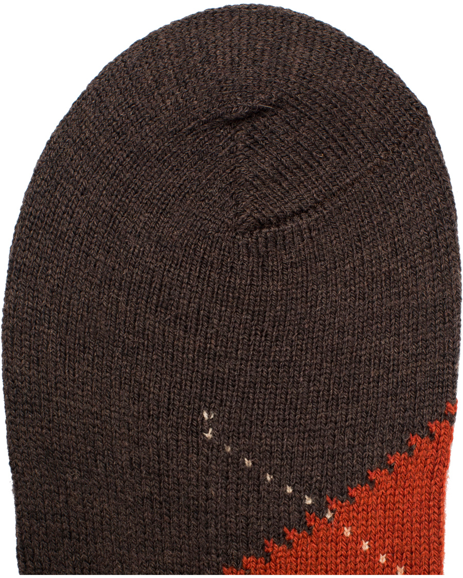 Heren | Ondergoed | Pantherella | Racton Argyle Merino/Nylon Sock Dark Brown