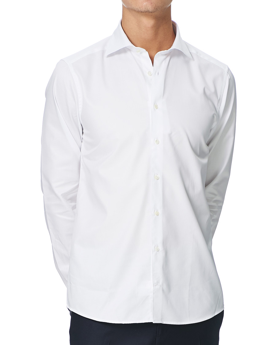 Heren | Overhemden | Stenströms | Superslim Plain Shirt White